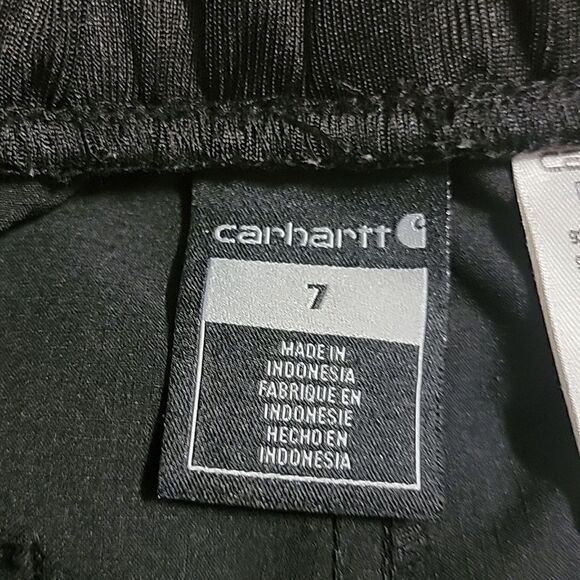 GIRL'S CARHARTT BLACK ACTIVE SHORTS, SIZE 7 - Picture 5 of 9